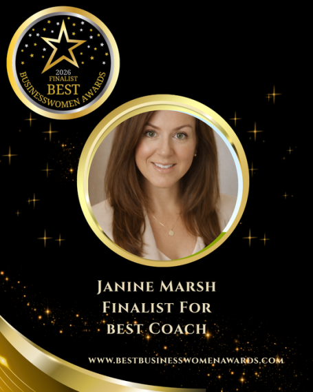 Best Businesswomen Awards 2026 Best Coach Finalist | Janine Marsh Janine Marsh, ADHD coach and founder of Thrive ADHD Coaching, finalist for Best Coach at the Best Businesswomen Awards 2026.
